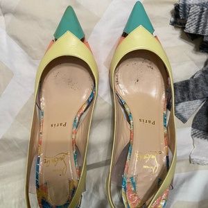 Christian Louboutin Multi Colored Snake Heels